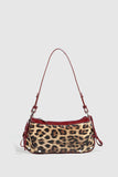 Leopard Print Shoulder Bag with Side Ties