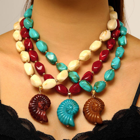 Heart Pendant Beaded Necklace