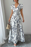 Casual Maxi Dress with Puffed Sleeves