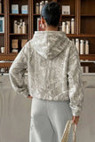 Leopard Print Long Sleeve Pullover Hoodie