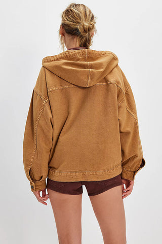 Long Sleeve Drawstring Zip Hoodie