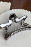 Metallic Bow Star Rectangle Hair Clip