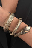 Textured Snake Wrap Cuff Bracelet