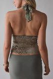 Halter-Neck Printed Camisole