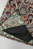 Paisley Jacquard Bodycon Mini Skirt
