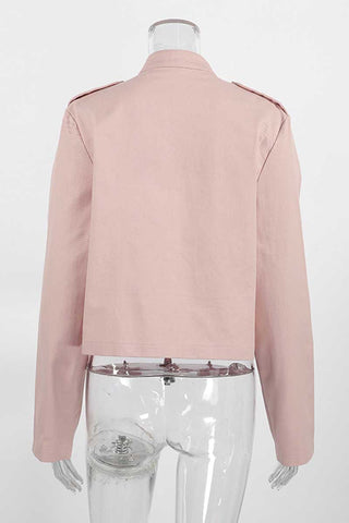 Military Detail Cropped Jacket