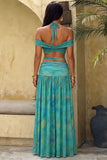 Tie-Front Cutout Strap Skirt Set