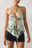 Tie-Front Halter Camisole
