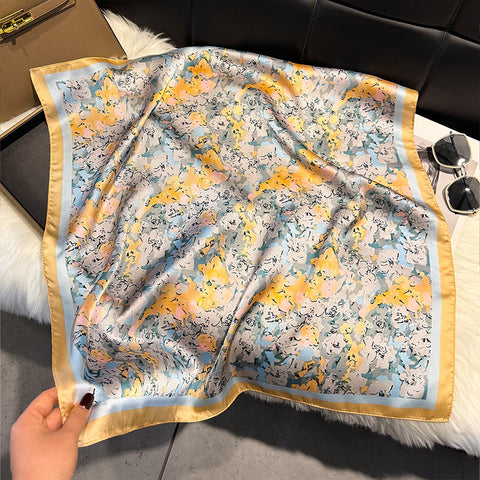 Floral-Print Square Scarf