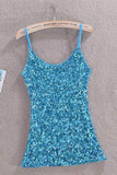 Sequin Scoop Neck Sleeveless Cami