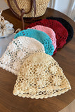 Floral Crochet Open-Knit Bucket Hat