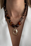 Animal Print Scarf Necklace