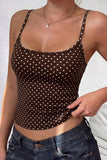 Polka Dot Scoop Neck Cami Top