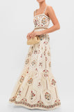 Bohemian Vacation Dress with Floral Print
