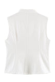 Stand Collar Asymmetric Button Vest