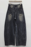 Barrel Leg Panel Detail Jeans