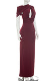 Cutout Drape One-Shoulder Maxi Dress