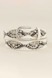 Studded Snake Print Belt