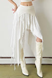 Asymmetrical Draped Midi Skirt
