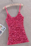 Sequin Scoop Neck Sleeveless Cami
