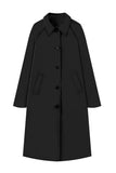 Plaid Lining Notched Collar Trench Coat
