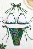 Tie-Side Halter Bikini Sets