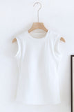 Ribbed Round Neck Sleeveless Tank