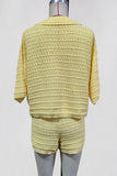 Button-Front Short Set