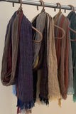Crinkle Textured Frayed Edge Scarf
