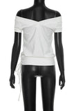 Off-Shoulder Tie-Side Crop Top