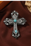 Crystal Cross Brooch