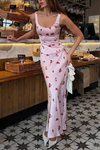 Floral Square Neck Skirt Set