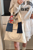 Patchwork Plaid Tote Bag