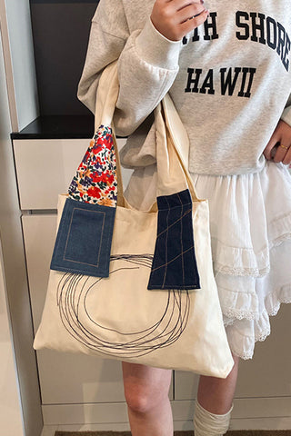 Patchwork Plaid Tote Bag