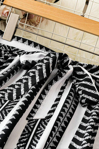 High-Waist Printed Casual Pants