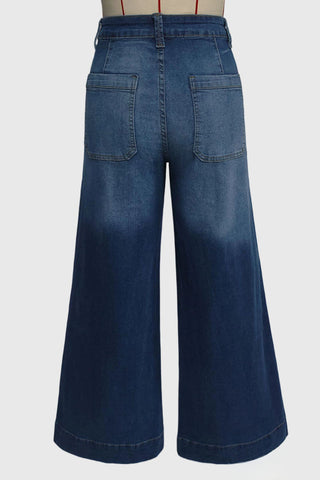 Wide-Leg Back Pocket Jeans