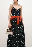 Sleeveless Polka Dot Casual Dress