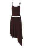 Asymmetrical Hem Skirt Set