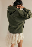 Long Sleeve Drawstring Zip Hoodie