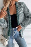 Open-Front Textured Knit Cardigan