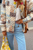 Patchwork Floral Quilted Button-Front Coat