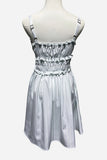 Smocked Gingham Casual Dress