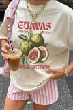 Graphic Crew Neck Oversized T-Shirt