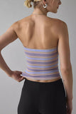 Zebra-Print Bustier Tube Top