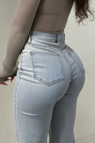 High-Waist Flare Jeans
