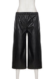 Drawstring Wide-Leg Cropped Pants