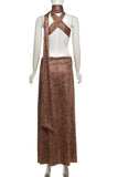 Halter Maxi Cutout Dress