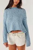 Knit Crew Neck Crop Sweater