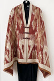 Print Toggle Front Cape Cardigan