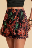 Wrap-Style Printed Skirt Shorts